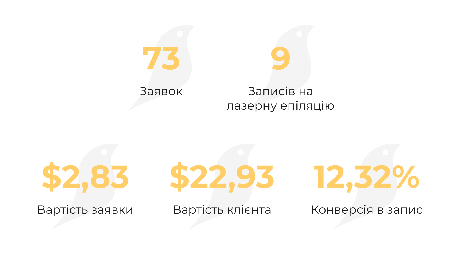 73 заявки з конверсією в запис — 12.32%: кейс косметологічного центру