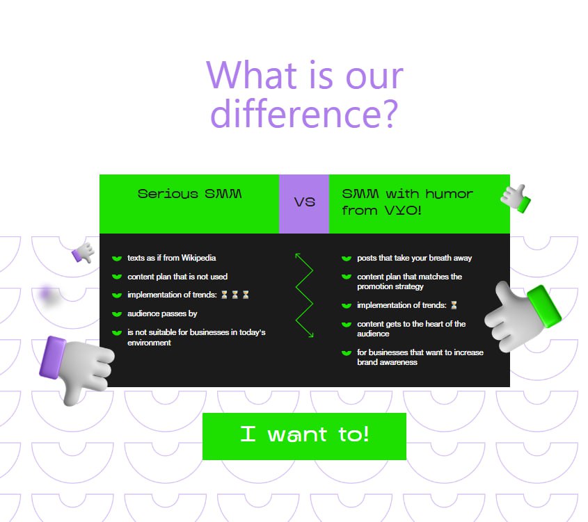 Website for creative people SMM-агенції: VYO Agency